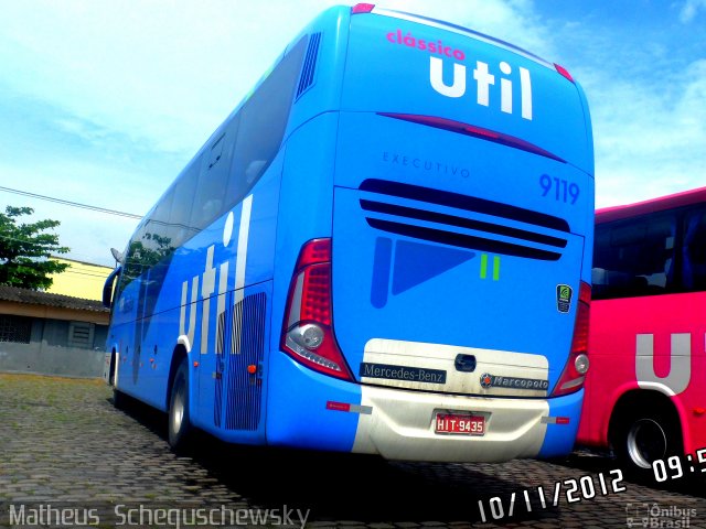 UTIL - União Transporte Interestadual de Luxo 9119 na cidade de São Vicente, São Paulo, Brasil, por Matheus  Scheguschewsky. Número da foto: #1688257.