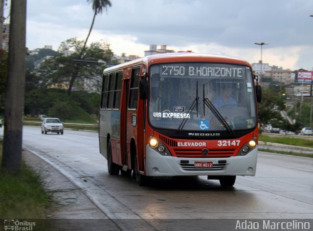 Transvia Transporte Coletivo 32147 na cidade de Contagem, Minas Gerais, Brasil, por Adão Raimundo Marcelino. Número da foto: #1693170.