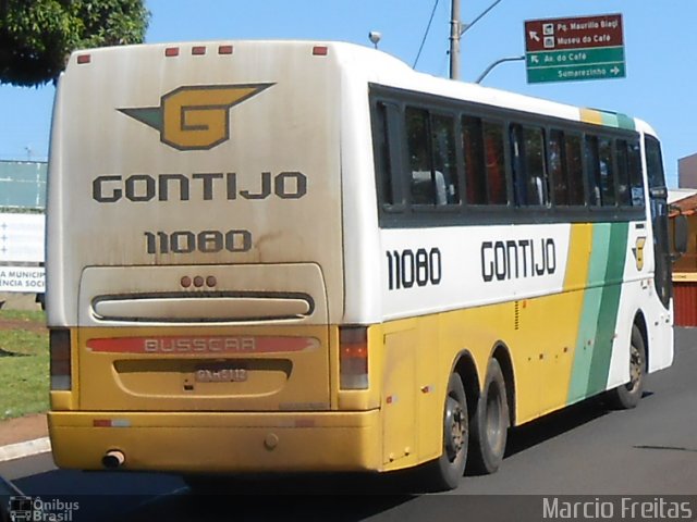 Empresa Gontijo de Transportes 11080 na cidade de Ribeirão Preto, São Paulo, Brasil, por Marcio Freitas. ID da foto: 1692254.