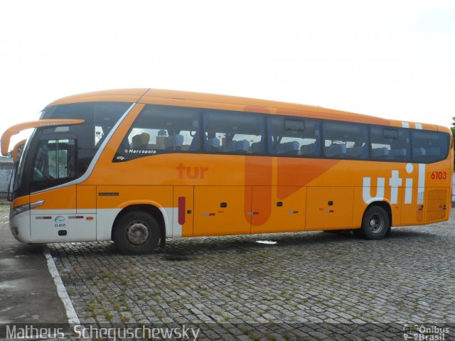 UTIL - União Transporte Interestadual de Luxo 6103 na cidade de São Vicente, São Paulo, Brasil, por Matheus  Scheguschewsky. Número da foto: #1691074.
