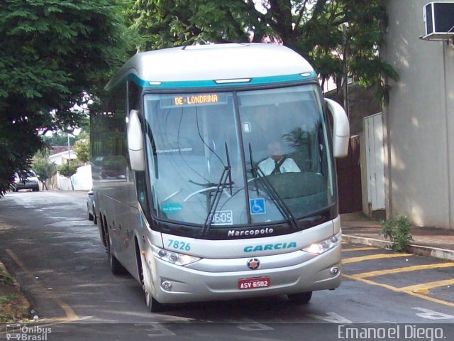 Viação Garcia 7826 na cidade de Apucarana, Paraná, Brasil, por Emanoel Diego.. ID da foto: 1695580.