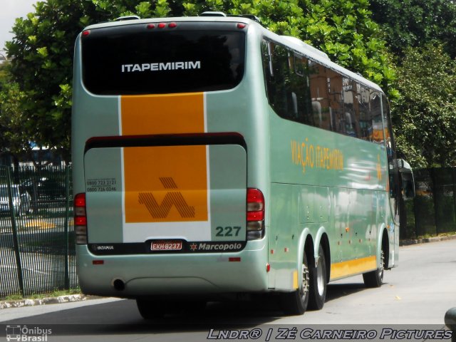 Viação Itapemirim 227 na cidade de São Paulo, São Paulo, Brasil, por Leandro Carneiro. ID da foto: 1695659.