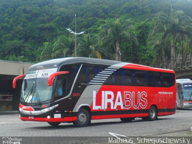 Lirabus 12091 na cidade de Santos, São Paulo, Brasil, por Matheus  Scheguschewsky. ID da foto: 1698607.