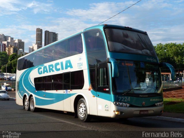 Viação Garcia 7224 na cidade de Ribeirão Preto, São Paulo, Brasil, por Fernando Reis. Número da foto: #1643424.