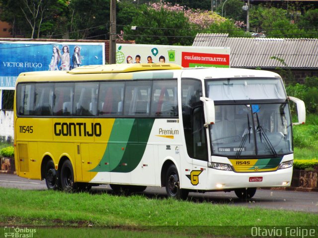 Empresa Gontijo de Transportes 11545 na cidade de Foz do Iguaçu, Paraná, Brasil, por Otavio Felipe Balbinot. Número da foto: #1644880.