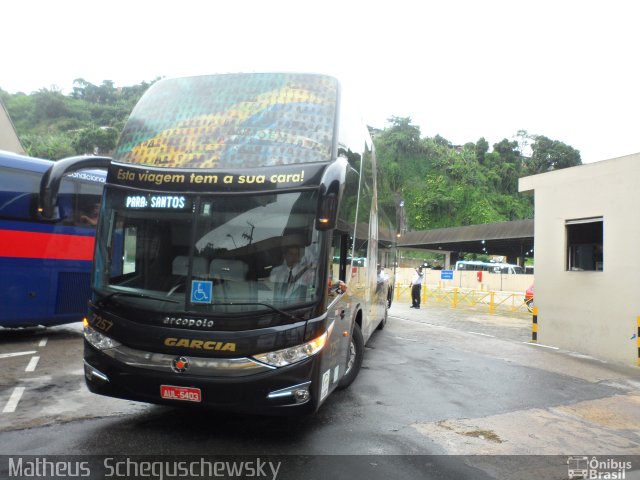 Viação Garcia 7257 na cidade de Santos, São Paulo, Brasil, por Matheus  Scheguschewsky. ID da foto: 1700814.