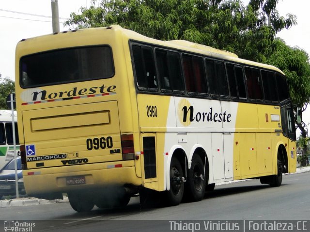 Viação Nordeste 0960 na cidade de Fortaleza, Ceará, Brasil, por Thiago Vinicius. Número da foto: #1700970.