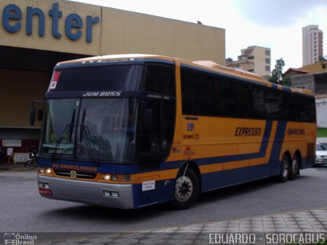 Expresso Amarelinho 291 na cidade de Sorocaba, São Paulo, Brasil, por EDUARDO - SOROCABUS. ID da foto: 1701106.