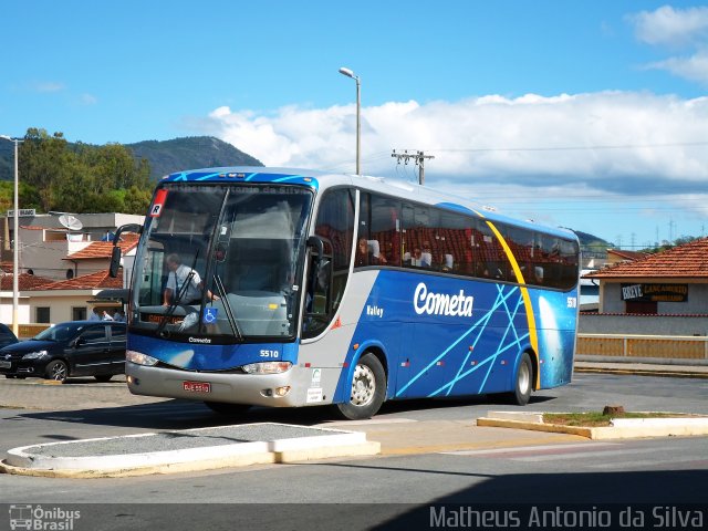 Viação Cometa 5510 na cidade de Itajubá, Minas Gerais, Brasil, por Matheus Antonio da Silva. ID da foto: 1701029.