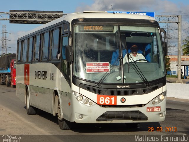 Borborema Imperial Transportes 861 na cidade de Jaboatão dos Guararapes, Pernambuco, Brasil, por Matheus Fernando. Número da foto: #1699759.