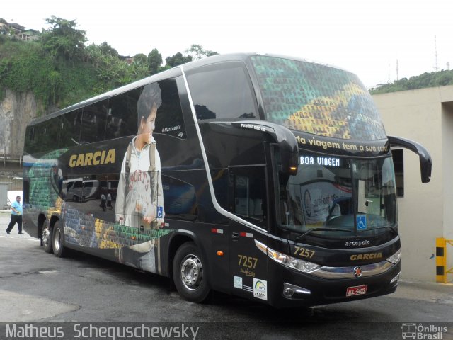 Viação Garcia 7257 na cidade de Santos, São Paulo, Brasil, por Matheus  Scheguschewsky. Número da foto: #1700808.