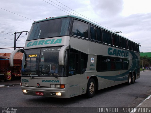 Viação Garcia 6004 na cidade de São Paulo, São Paulo, Brasil, por EDUARDO - SOROCABUS. Número da foto: #1701093.