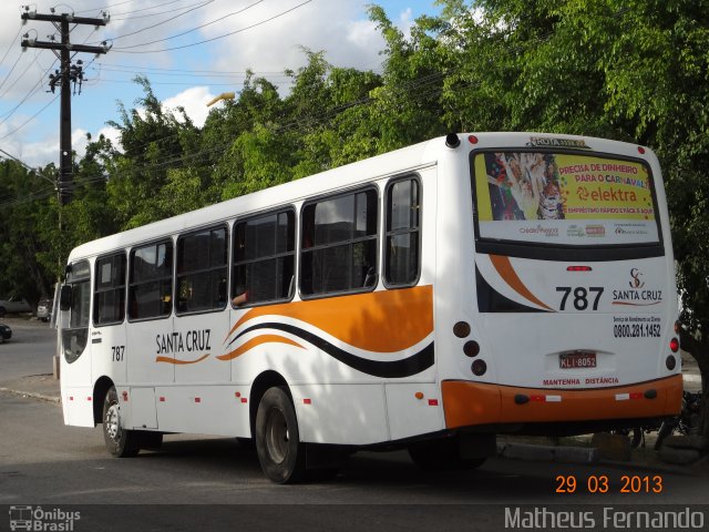 Auto Viação Santa Cruz 787 na cidade de Recife, Pernambuco, Brasil, por Matheus Fernando. ID da foto: 1699773.