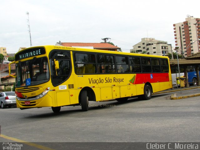 Viação São Roque 3800 na cidade de São Roque, São Paulo, Brasil, por Cleber C.  Moreira. Número da foto: #1702348.