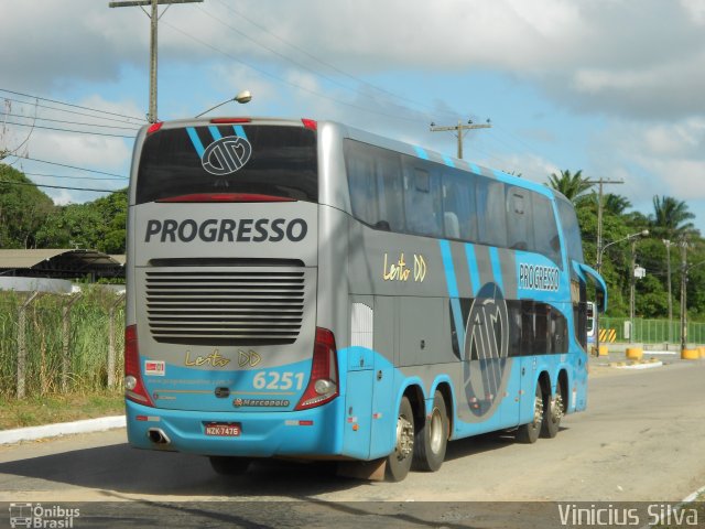 Auto Viação Progresso 6251 na cidade de Recife, Pernambuco, Brasil, por Vinicius Silva. Número da foto: #1703237.
