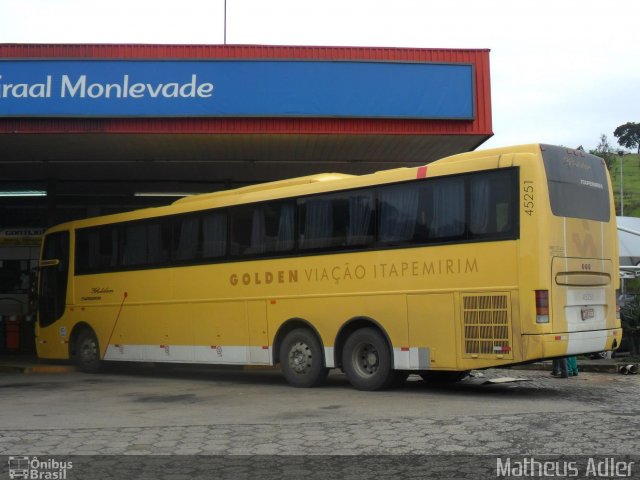 Viação Itapemirim 45251 na cidade de João Monlevade, Minas Gerais, Brasil, por Matheus Adler. ID da foto: 1703733.