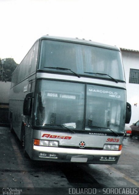 Rosa Turismo 9805 na cidade de Sorocaba, São Paulo, Brasil, por EDUARDO - SOROCABUS. ID da foto: 1703050.