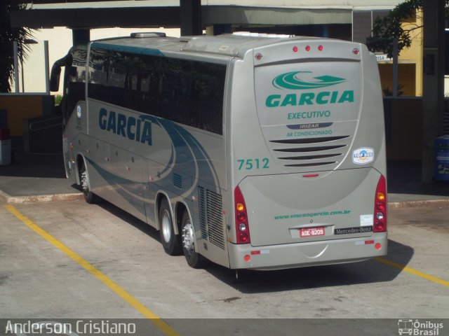 Viação Garcia 7512 na cidade de Ribeirão Preto, São Paulo, Brasil, por Anderson Cristiano . ID da foto: 1702482.