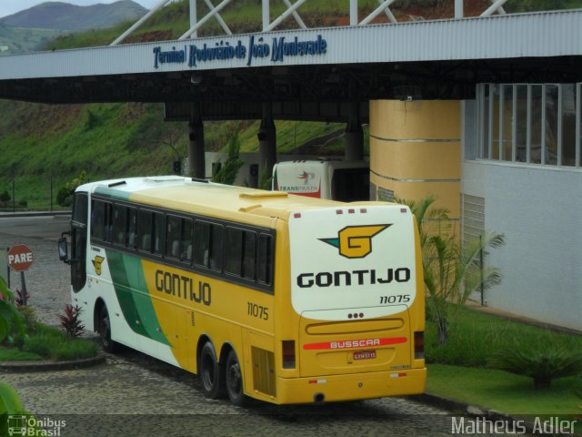 Empresa Gontijo de Transportes 11075 na cidade de João Monlevade, Minas Gerais, Brasil, por Matheus Adler. Número da foto: #1701704.