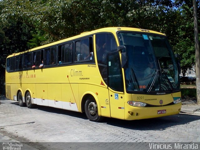 Viação Itapemirim 8091 na cidade de São José dos Campos, São Paulo, Brasil, por Vinicius Miranda. ID da foto: 1704032.