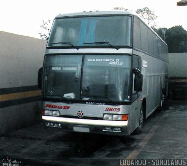 Rosa Turismo 9805 na cidade de Sorocaba, São Paulo, Brasil, por EDUARDO - SOROCABUS. ID da foto: 1703058.