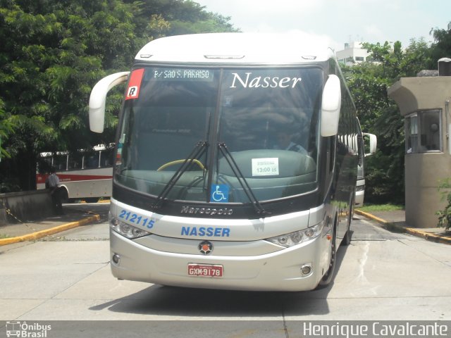 Viação Nasser 212115 na cidade de São Paulo, São Paulo, Brasil, por Henrique Cavalcante. ID da foto: 1646110.