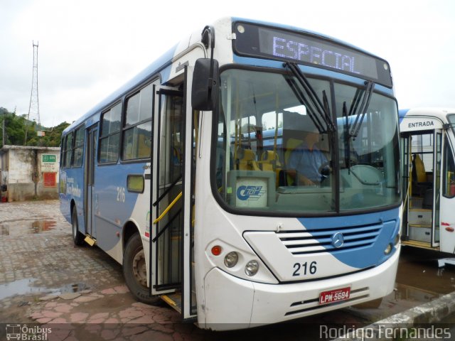 Transportes Além Paraíba 216 na cidade de Além Paraíba, Minas Gerais, Brasil, por Rodrigo Fernades. Número da foto: #1646406.
