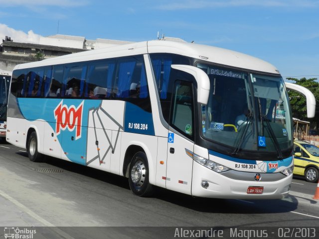 Auto Viação 1001 RJ 108.324 na cidade de Rio de Janeiro, Rio de Janeiro, Brasil, por Alexandre  Magnus. ID da foto: 1647715.