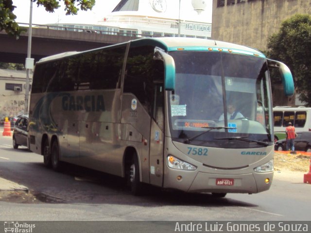 Viação Garcia 7582 na cidade de Rio de Janeiro, Rio de Janeiro, Brasil, por André Luiz Gomes de Souza. ID da foto: 1651230.