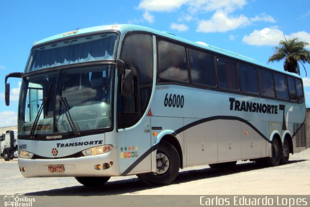 Transnorte - Transporte e Turismo Norte de Minas 66000 na cidade de Montes Claros, Minas Gerais, Brasil, por Carlos Eduardo Lopes. ID da foto: 1653371.