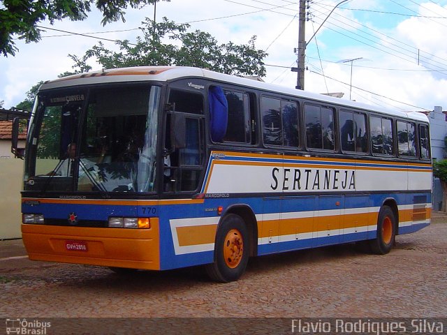 Viação Sertaneja 770 na cidade de Martinho Campos, Minas Gerais, Brasil, por Flavio Rodrigues Silva. ID da foto: 1653701.