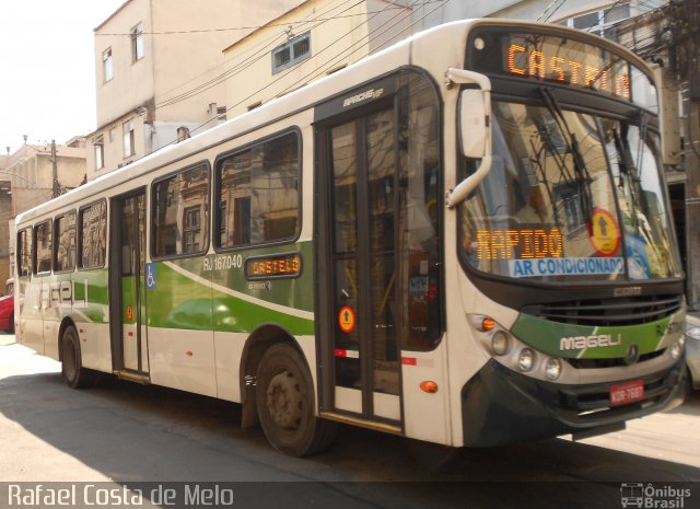 Transportes Mageli RJ 167.040 na cidade de Rio de Janeiro, Rio de Janeiro, Brasil, por Rafael Costa de Melo. Número da foto: #1655102.