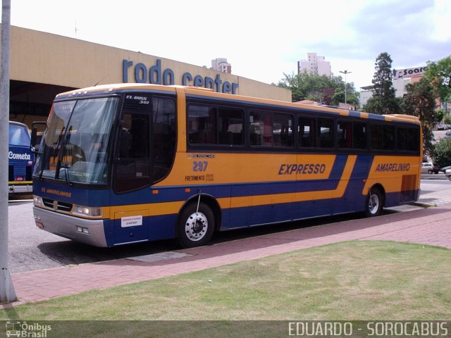 Expresso Amarelinho 297 na cidade de Sorocaba, São Paulo, Brasil, por EDUARDO - SOROCABUS. ID da foto: 1705602.