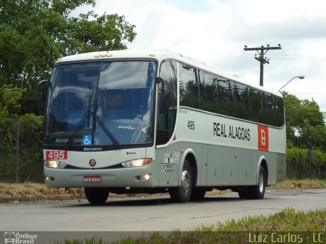 Real Alagoas de Viação 495 na cidade de Recife, Pernambuco, Brasil, por Luiz Carlos de Santana. ID da foto: 1704581.