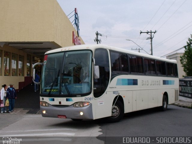 Empresa Auto Ônibus São Jorge 2081 na cidade de Sorocaba, São Paulo, Brasil, por EDUARDO - SOROCABUS. ID da foto: 1705583.