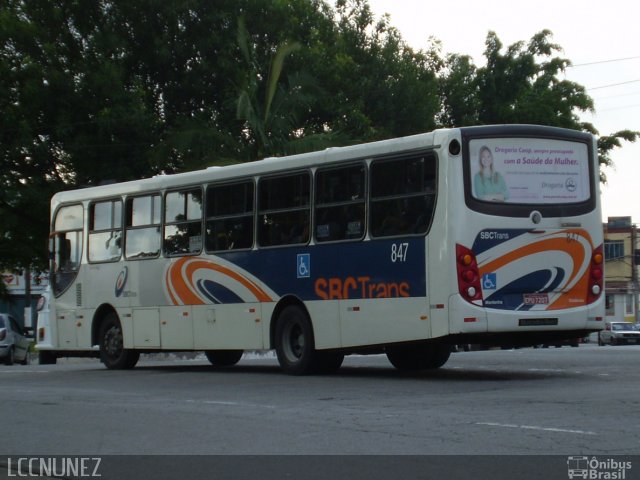 SBC Trans 847 na cidade de São Bernardo do Campo, São Paulo, Brasil, por Luis Nunez. Número da foto: #1724118.