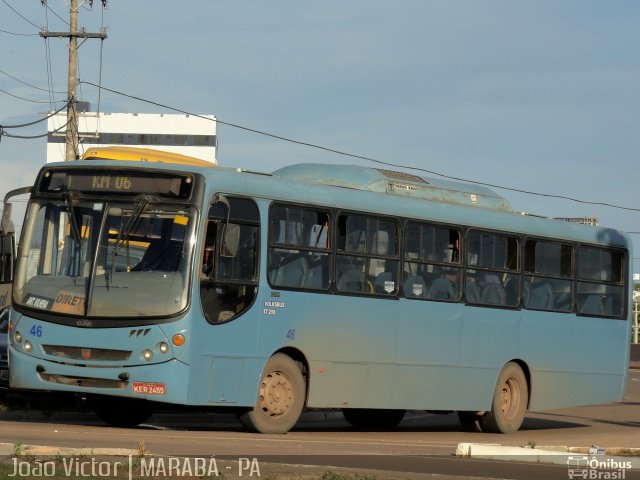 Viação Cidade Nova 46 na cidade de Marabá, Pará, Brasil, por João Victor. ID da foto: 1723098.