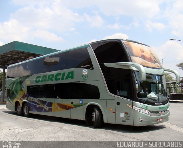Viação Garcia 7247 na cidade de São Paulo, São Paulo, Brasil, por EDUARDO - SOROCABUS. Número da foto: #1724524.