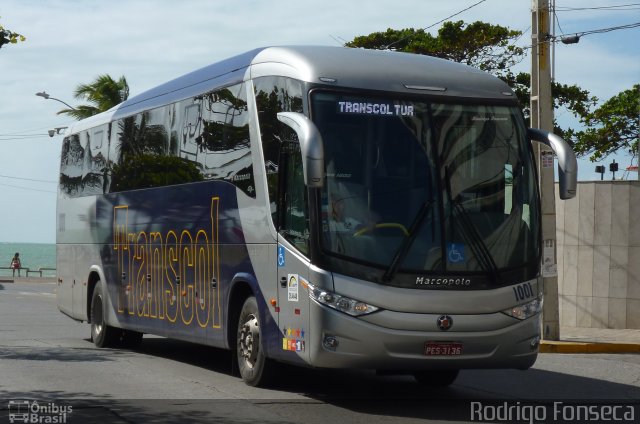 Transcol - Transportes Coletivos Ltda. 1001 na cidade de Recife, Pernambuco, Brasil, por Rodrigo Fonseca. ID da foto: 1727963.