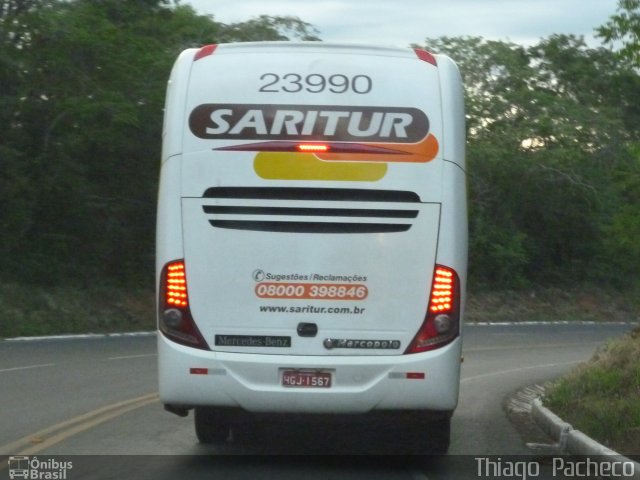 Saritur - Santa Rita Transporte Urbano e Rodoviário 23990 na cidade de Mirabela, Minas Gerais, Brasil, por Thiago  Pacheco. Número da foto: #1728935.