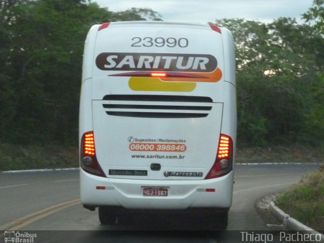 Saritur - Santa Rita Transporte Urbano e Rodoviário 23990 na cidade de Mirabela, Minas Gerais, Brasil, por Thiago  Pacheco. ID da foto: 1728935.