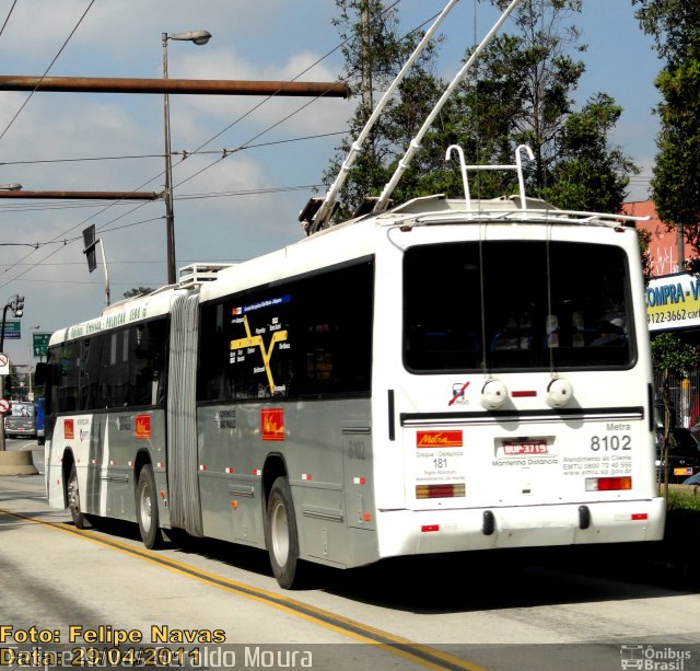 Metra - Sistema Metropolitano de Transporte 8102 na cidade de São Bernardo do Campo, São Paulo, Brasil, por Felipe Navas Geraldo Moura . Número da foto: #1729136.