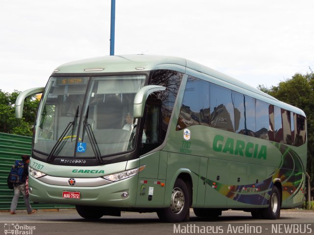 Viação Garcia 7787 na cidade de Curitiba, Paraná, Brasil, por Matthaeus Johnnattan Avelino. ID da foto: 1730633.