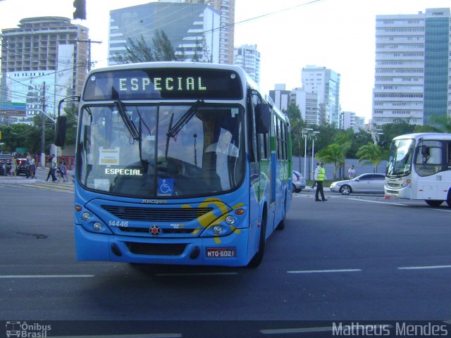 Viação Praia Sol 14446 na cidade de Vitória, Espírito Santo, Brasil, por Matheus Mendes. Número da foto: #1730834.