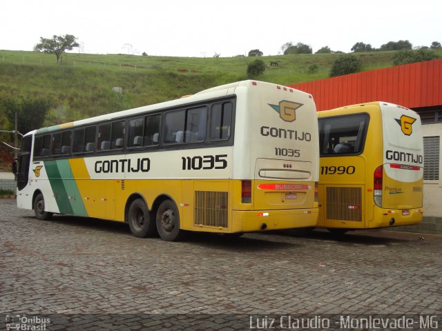 Empresa Gontijo de Transportes 11035 na cidade de João Monlevade, Minas Gerais, Brasil, por Luiz Claudio . Número da foto: #1730778.