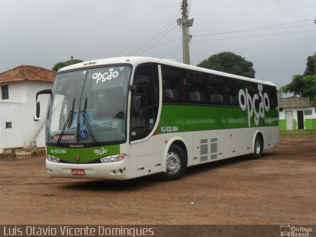 Opção Fretamento e Turismo RJ 632.064 na cidade de Campos dos Goytacazes, Rio de Janeiro, Brasil, por Luis Otávio Vicente Domingues. ID da foto: 1731674.