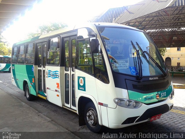 Viação Piracicabana Santos 5313 na cidade de Santos, São Paulo, Brasil, por Adam Xavier Rodrigues Lima. Número da foto: #1733085.