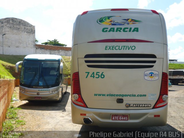 Viação Garcia 7456 na cidade de Bauru, São Paulo, Brasil, por Phelipe Gabriel Campos de Souza. Número da foto: #1733037.