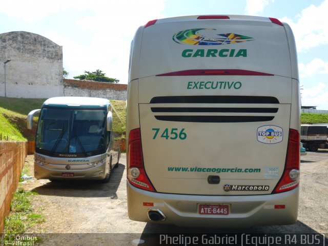 Viação Garcia 7456 na cidade de Bauru, São Paulo, Brasil, por Phelipe Gabriel Campos de Souza. ID da foto: 1733037.