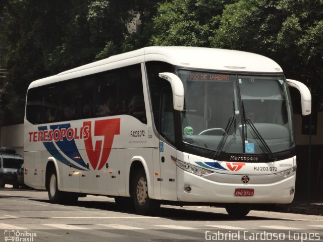 Viação Teresópolis RJ 203.072 na cidade de Rio de Janeiro, Rio de Janeiro, Brasil, por Gabriel Cardoso Lopes. Número da foto: #1733397.